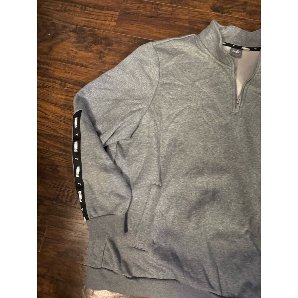 PUMA Men’s Gray Tracksuit Set 1/4 Zip Pullover Jogger Sweatpants Logo Sz:XXL - Picture 11 of 16